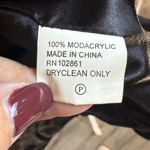 Adore women's sz. Small classic faux fur, whimsical, goth night life fun #SI-036 - Picture 8 of 10